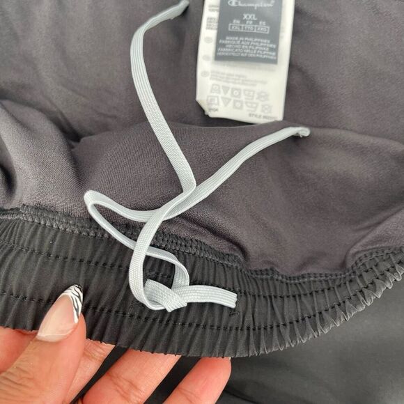 Champion Women’s Ebony Black Drawstring Lightweight Run Shorts Size XXL - Picture 8 of 12